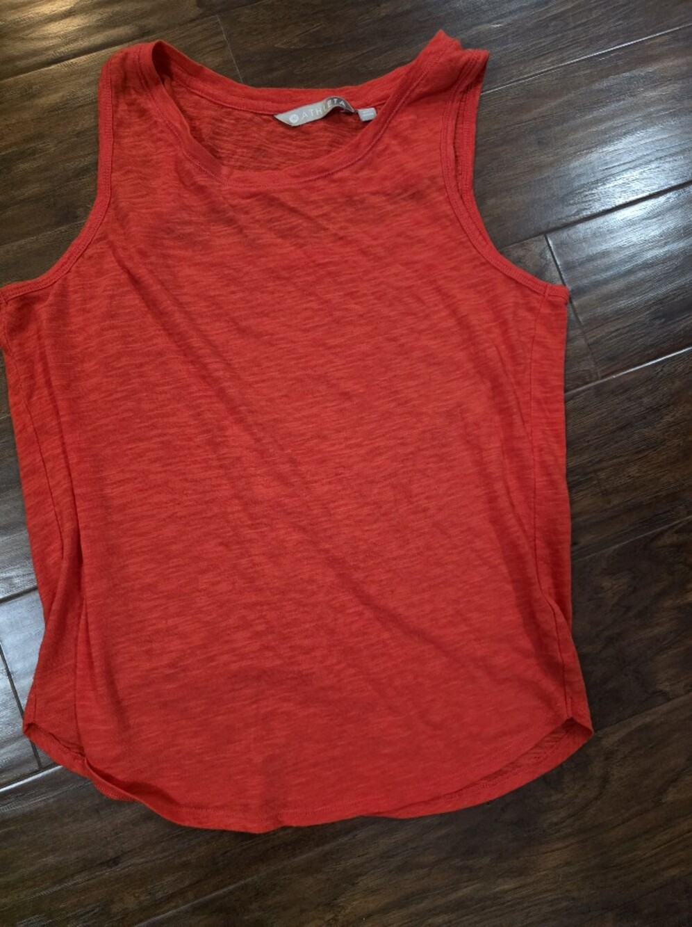 Athleta Organic Daily Cowl Tank Top Open Back Red Size M